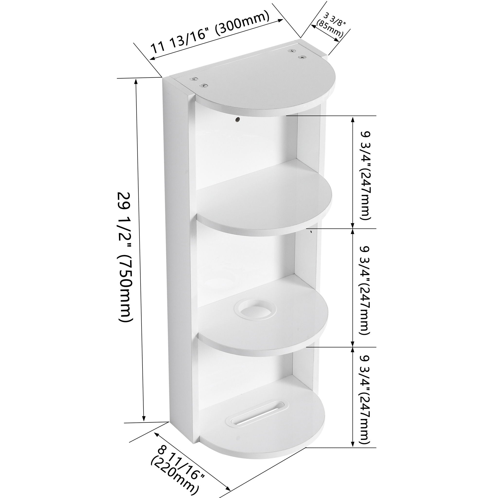 Bathroom Wall Mounted Storage Rack With Float Mounting Design