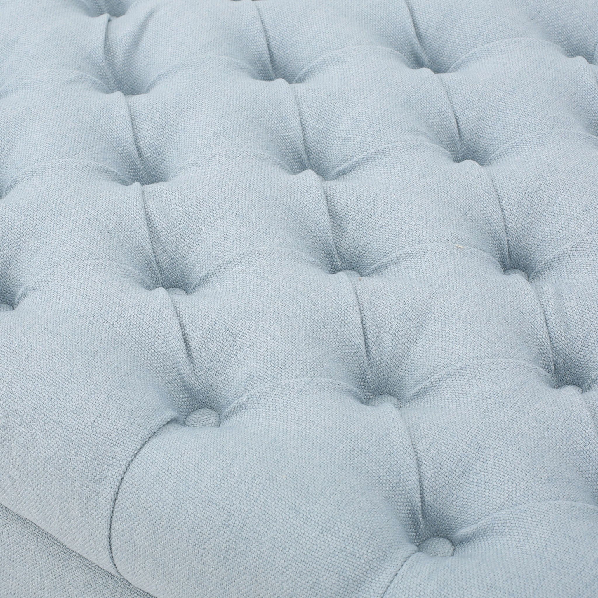 Hayes - Contemporary Armed Storage Bench With Rolled Arms And Button Tufting