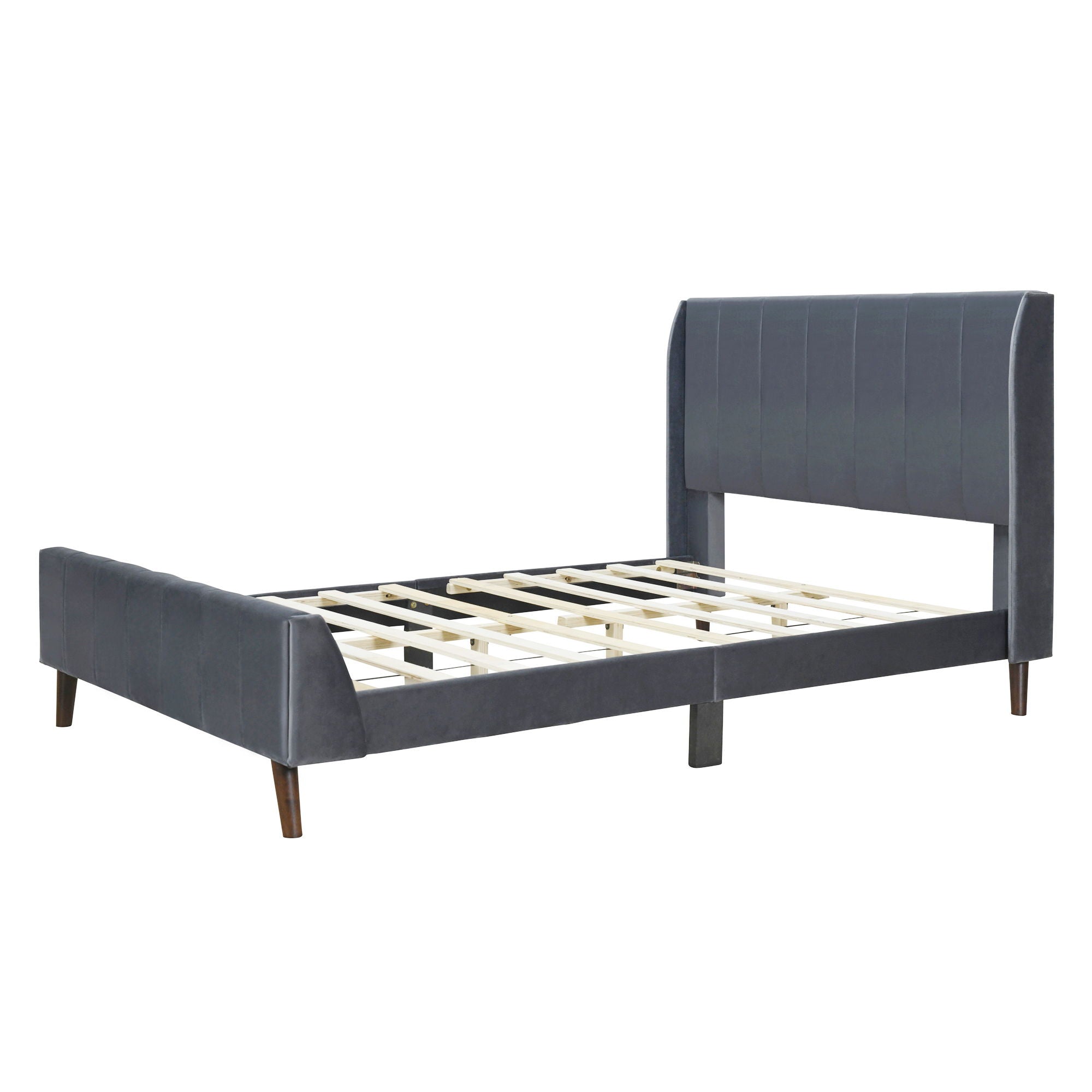 Upholstered Platform Bed Velvet