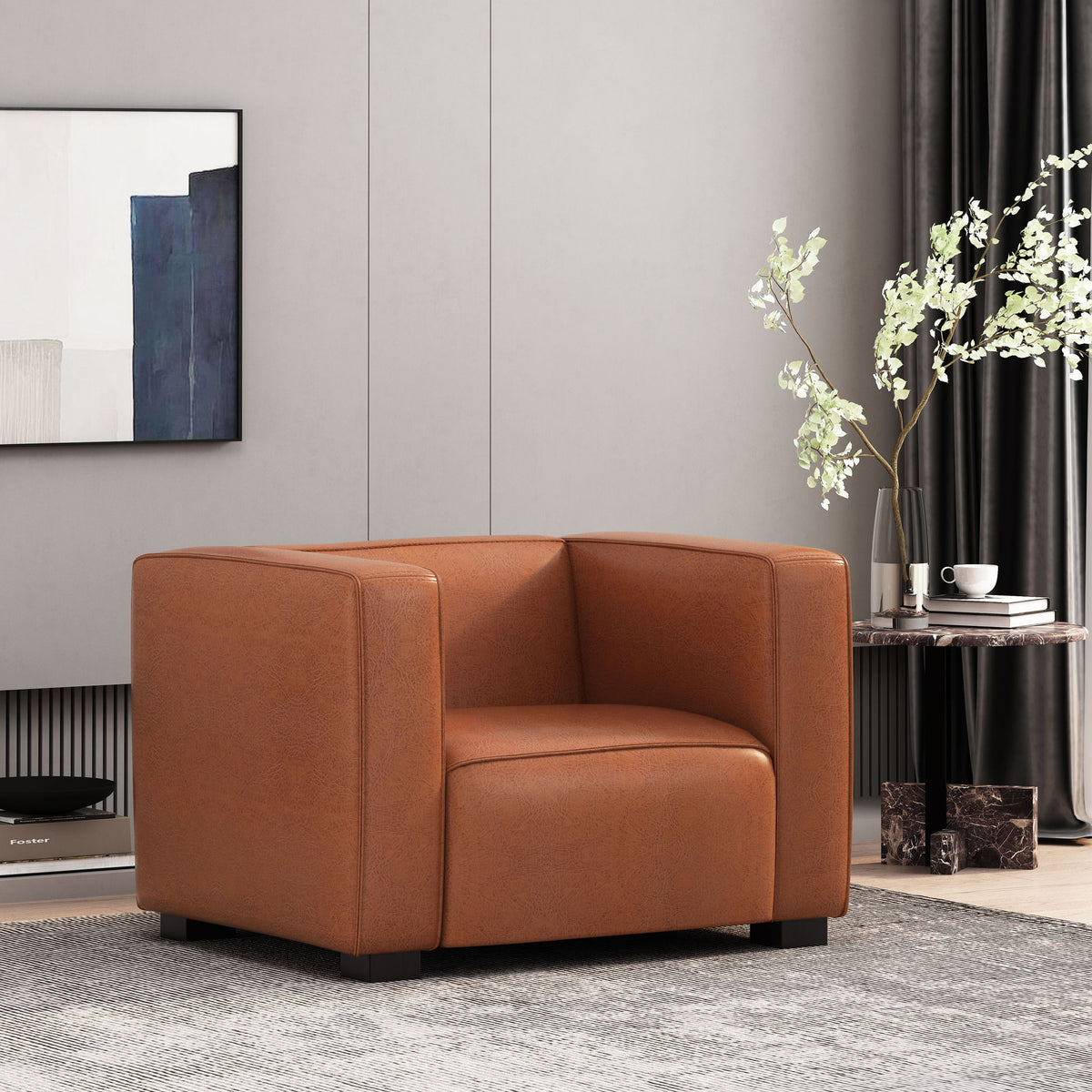Vortexia - Club Chair With Tuxedo Design