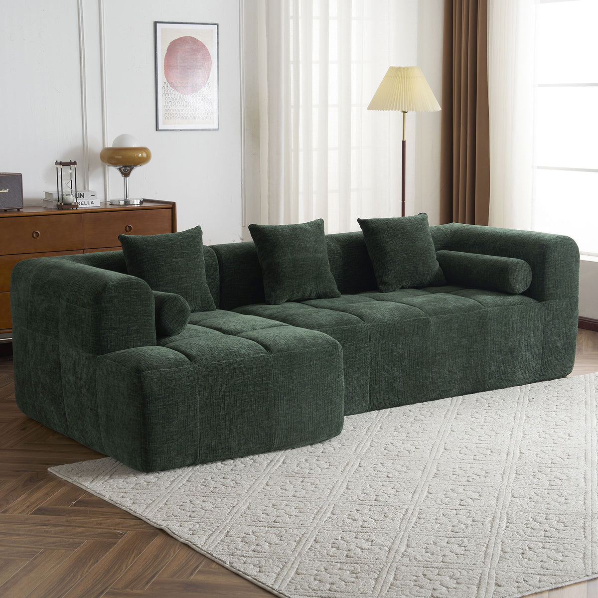 Sectional Free Combined Sofa With 2 Side Pockets
