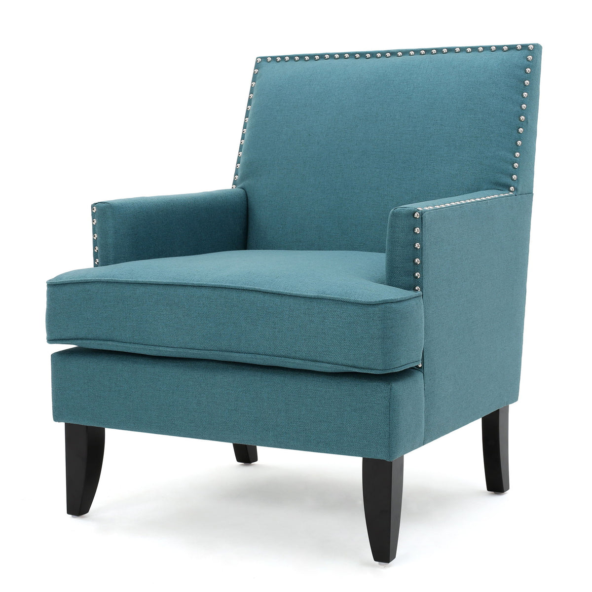 Serenada - Upholstered Fabric Club Chair With Nailhead Trim And Tapered Birch Legs
