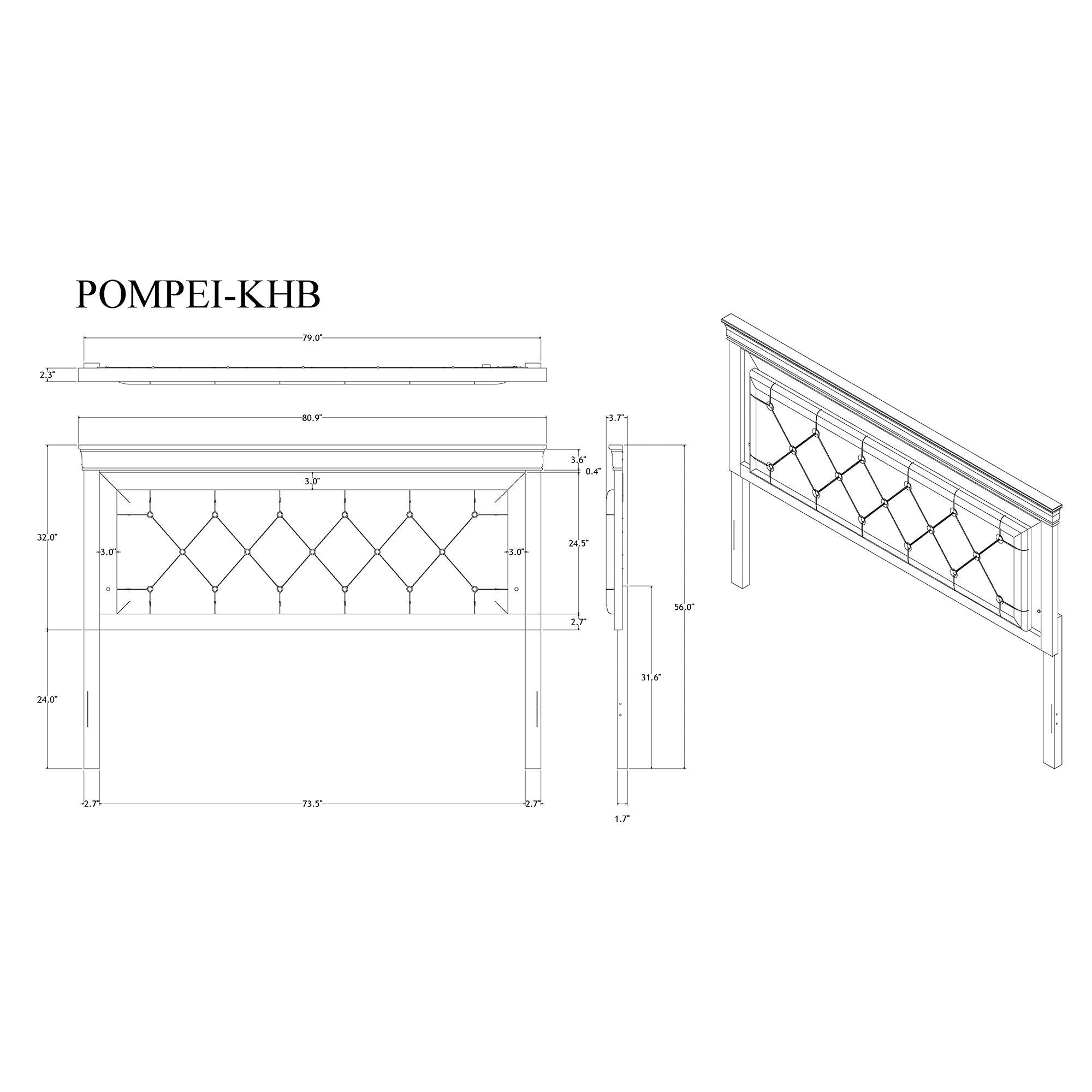 Shaker - Bed With LED Lighting And Crystal Inspired Tufted Headboard