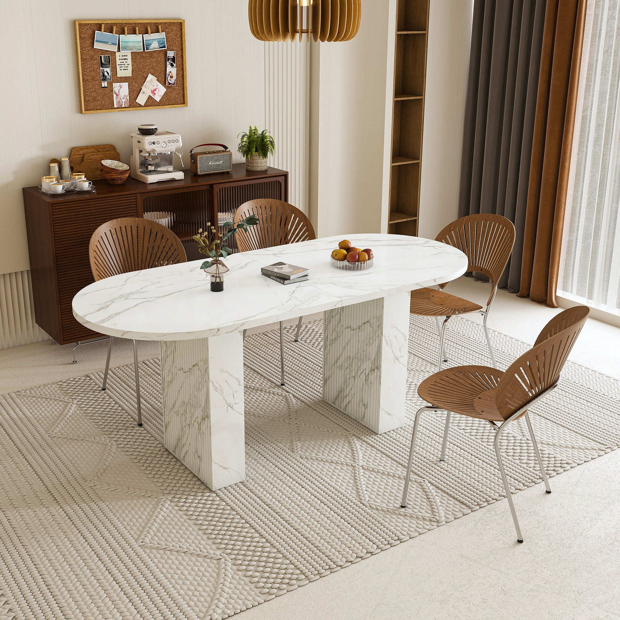 Oval Dining Table - White