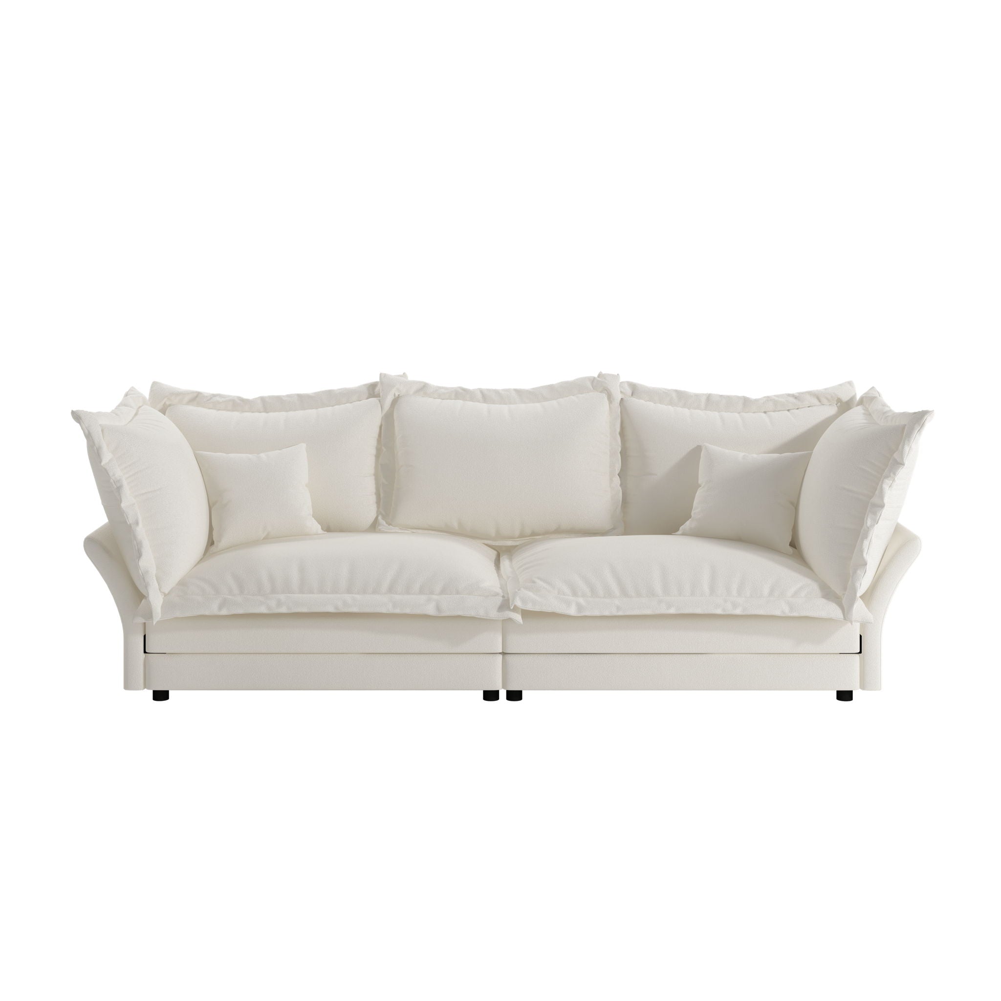 Modern Comfy Upholstered Sofa Cloud Couch, Deep Seat Couches With Multiple Large Soft Pillows
