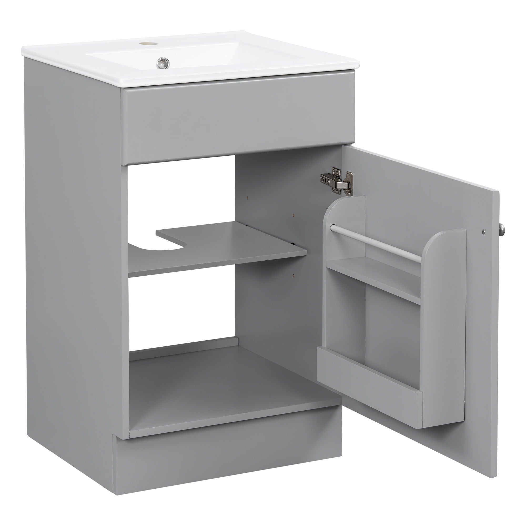 Bathroom Vanity With Sink, Cabinet With Adjustable Shelf