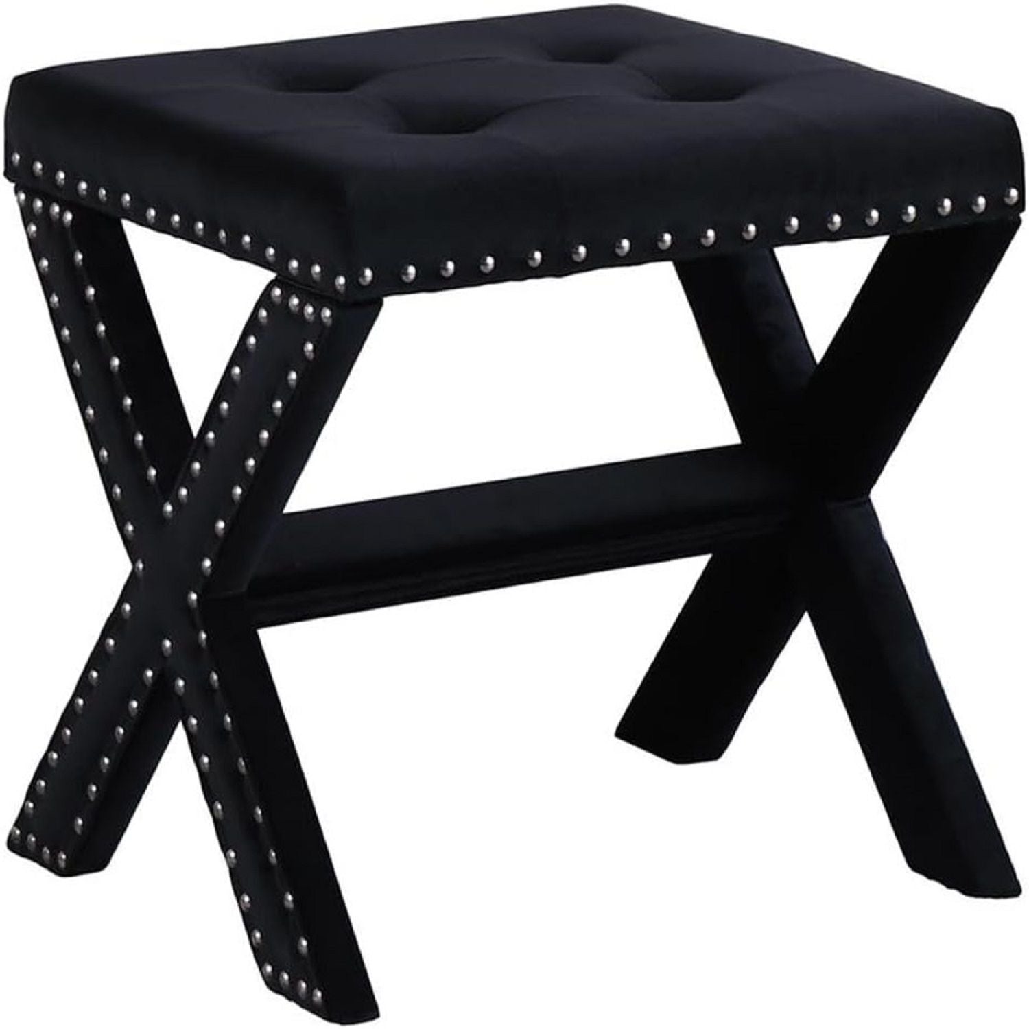 Upholstered Accent Bench With Nailhead Trim