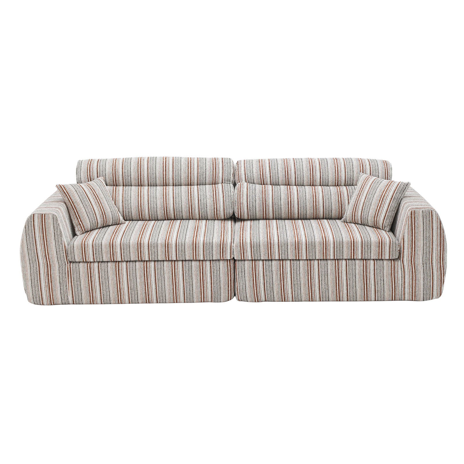 3 Seater, Couch With Throw Pillows For Living Room