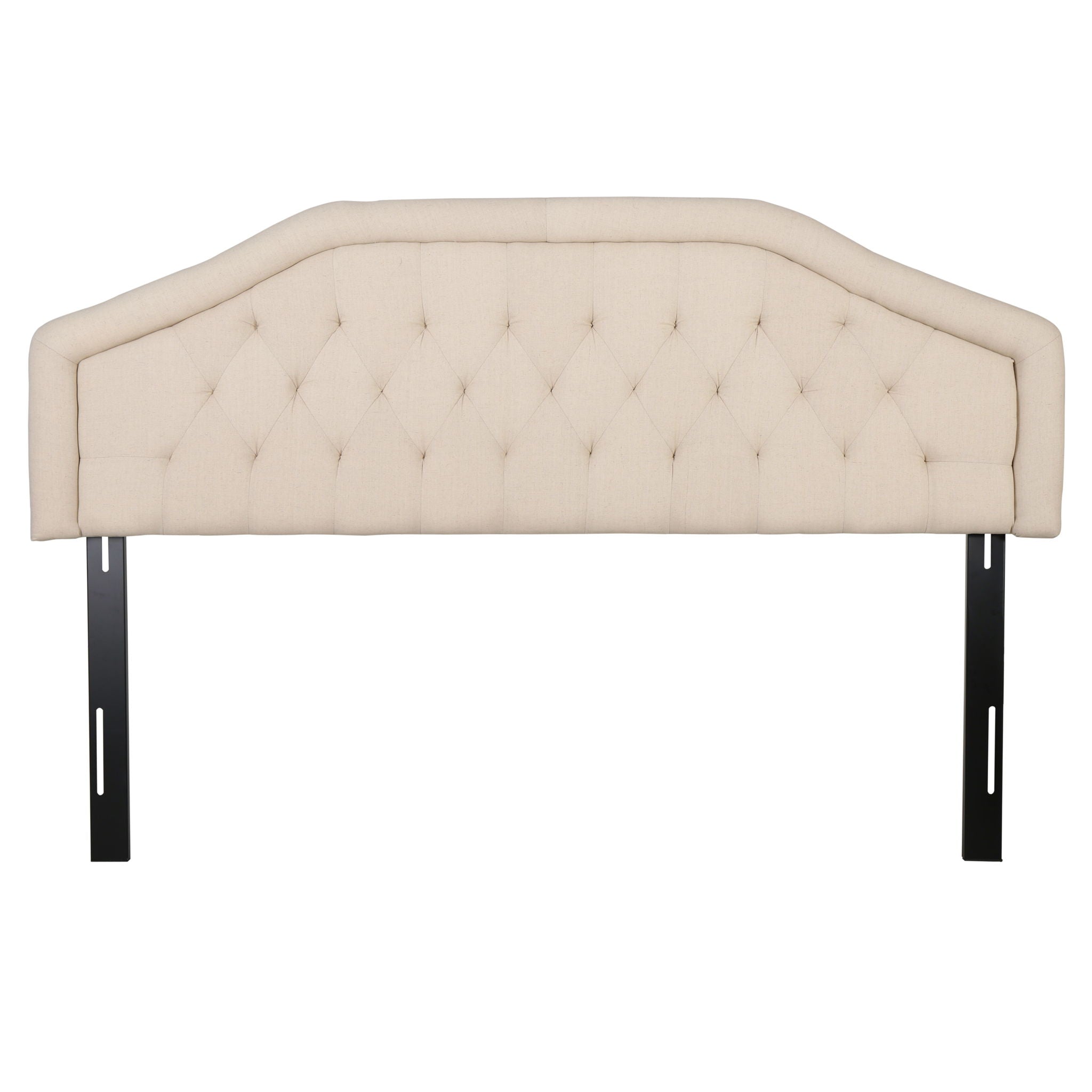 Angelica - Adjustable King / California King Tufted Headboard - Beige