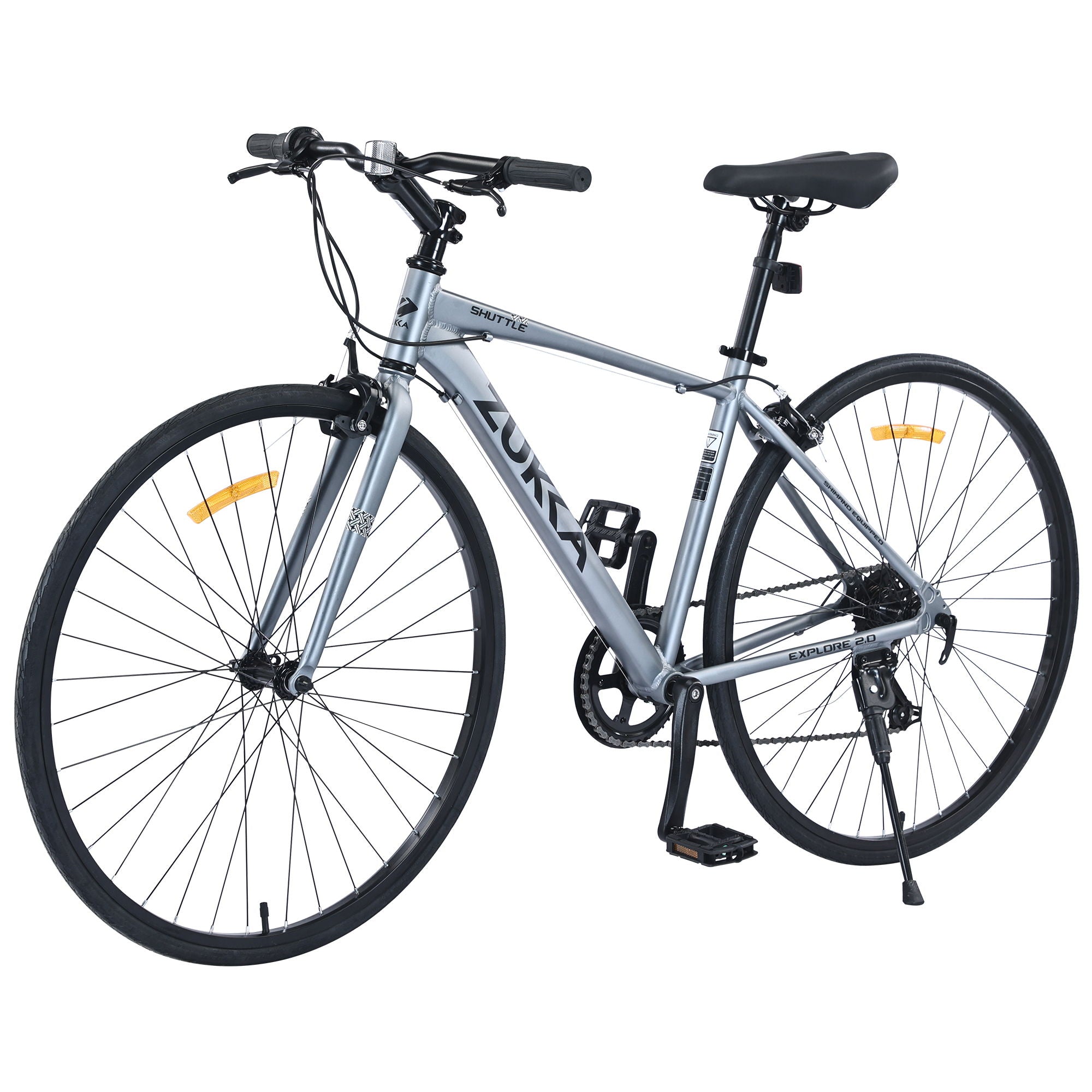 Shimano - 7 Speed Hybrid Bike Aluminum Alloy Frame C-Brake 700C Road Bike For Men Women&