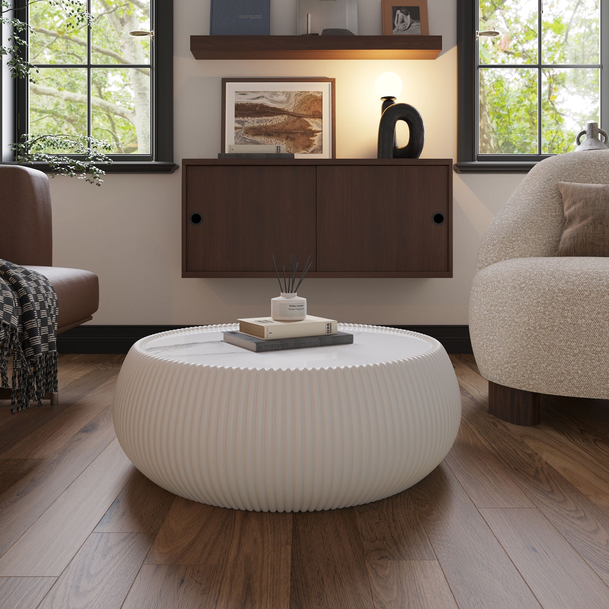 Drum Shaped Coffee Table