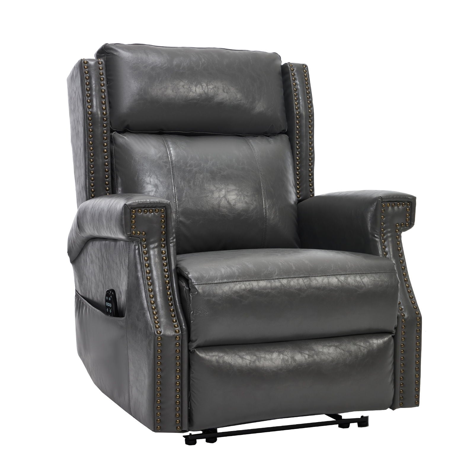 Manual Recliner Chair With Heavy Duty Motion Mechanism, 8 Vibrating Nodes And 3 Massage Modes For Living Room