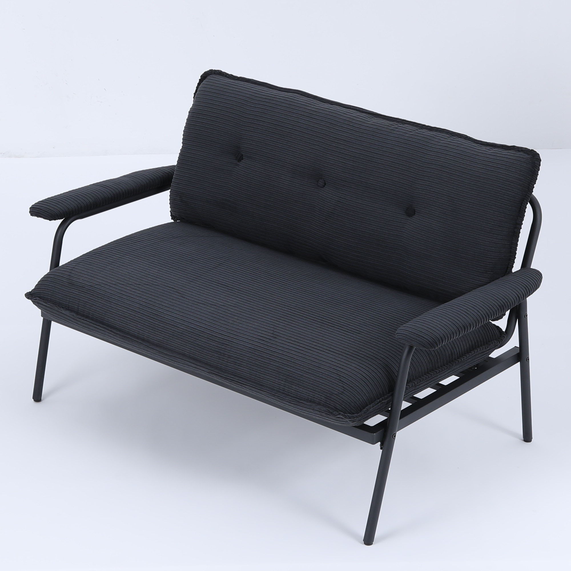 Modern Metal Frame Sofa With Sponge Filling For Compact Spaces And Versatile Use