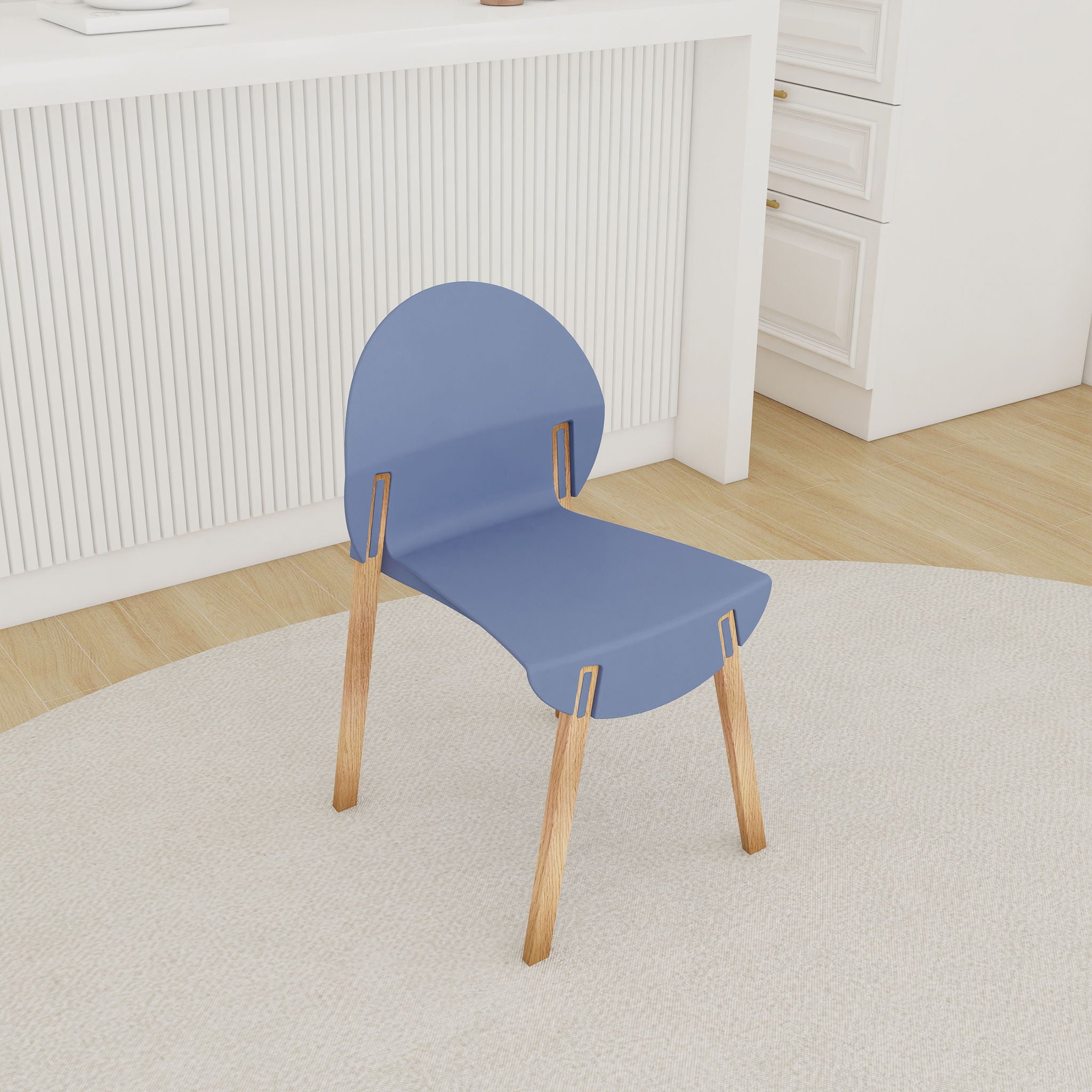 4 Piece Set Of Single Chairs With A Design Combining Modern And Traditional Elements