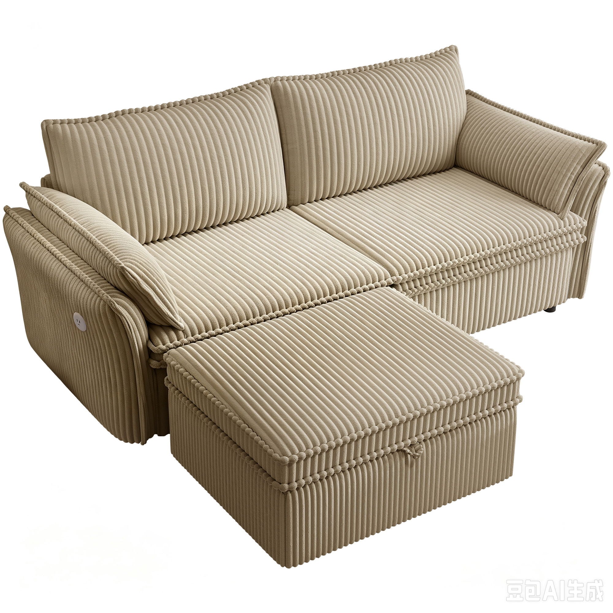 2 In 1 Convertible Sofa Bed, Multi Functional Living Room Furniture