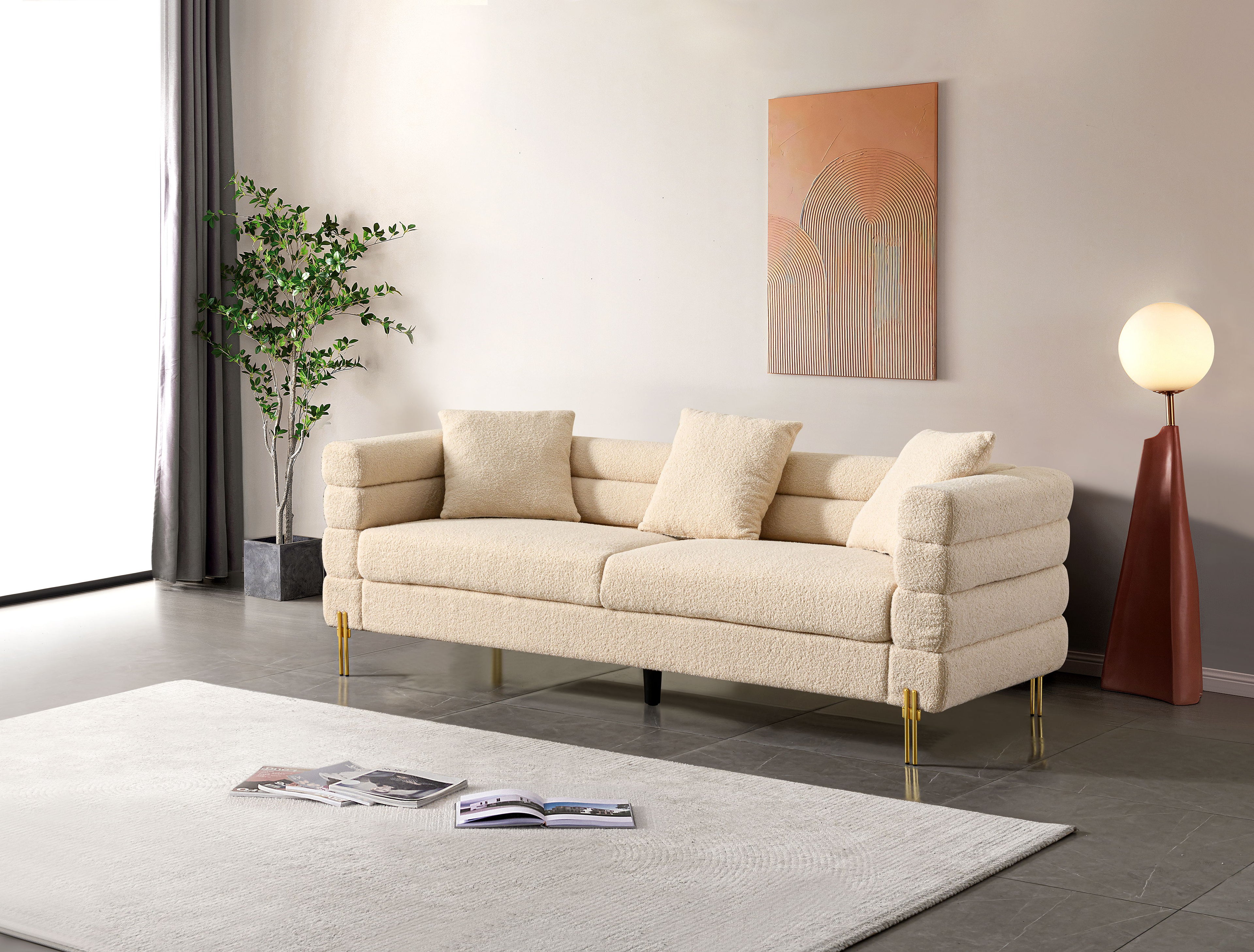 Modern Luxurious And Comfortable Upholstered Sofa