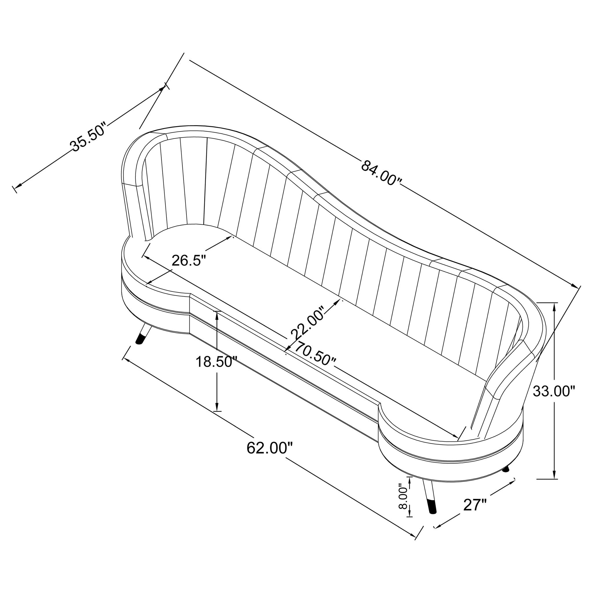 Marsden - 2 Piece Living Room Set - Blue