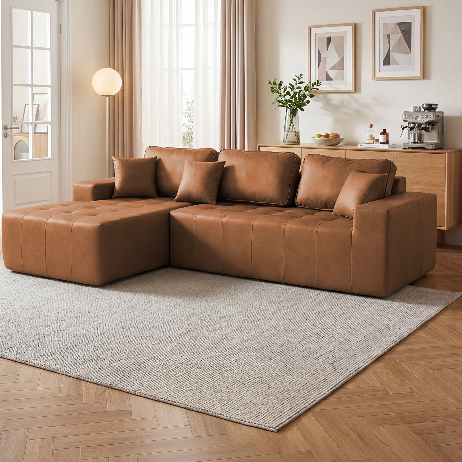 L - Shaped Corner Chaise Sofa Bed