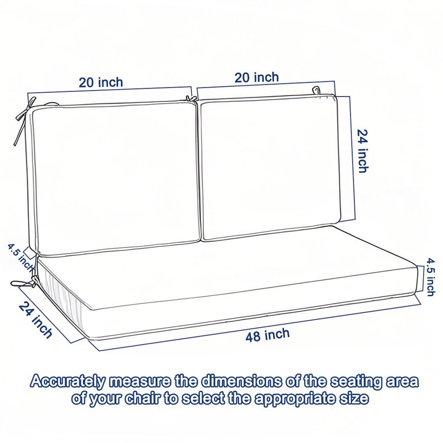 Deep Seat Waterproof Replacement Patio Chair Cushions For Patio Furniture