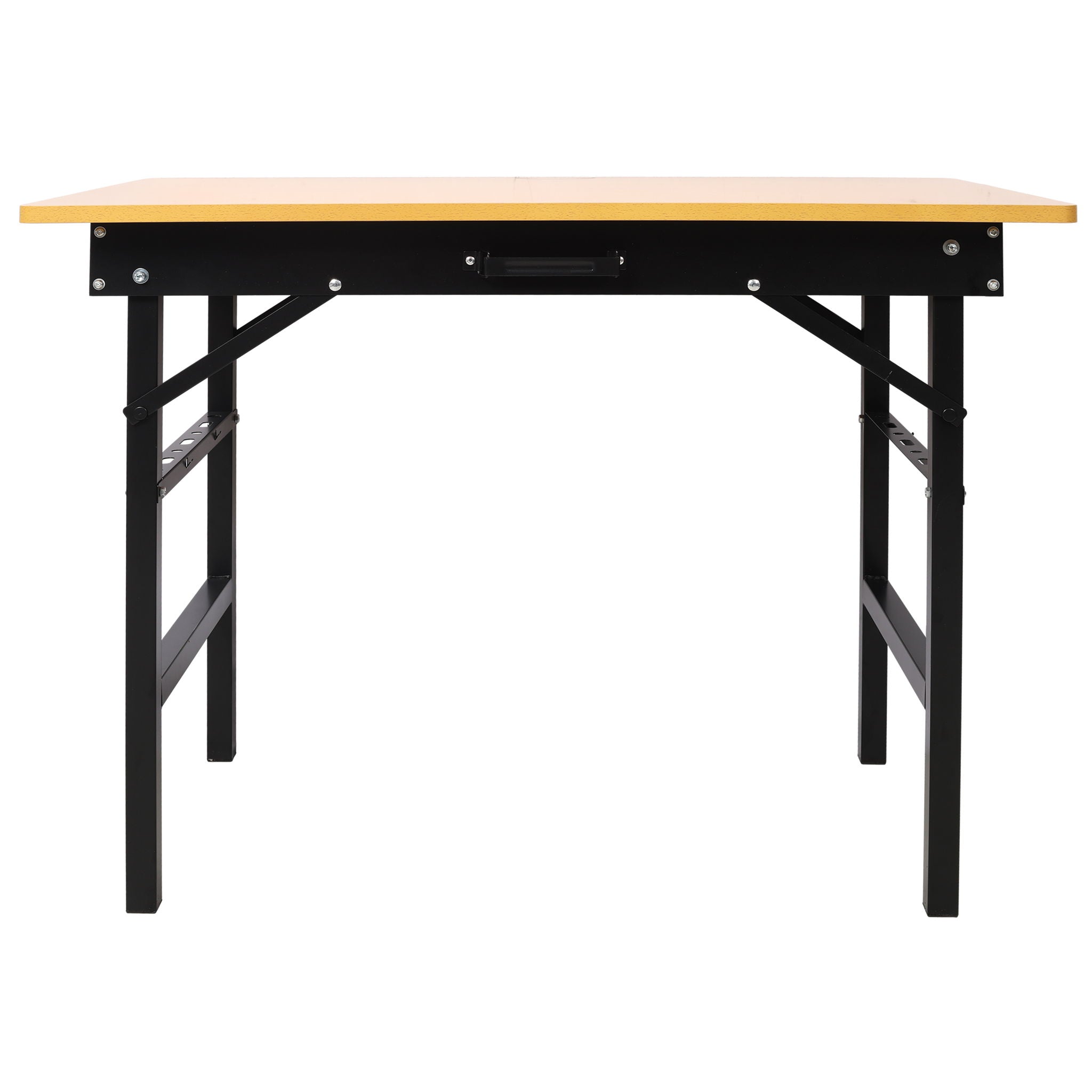 Portable Folding Work Table With Measuring Tape And Angle Finder Steel - Black