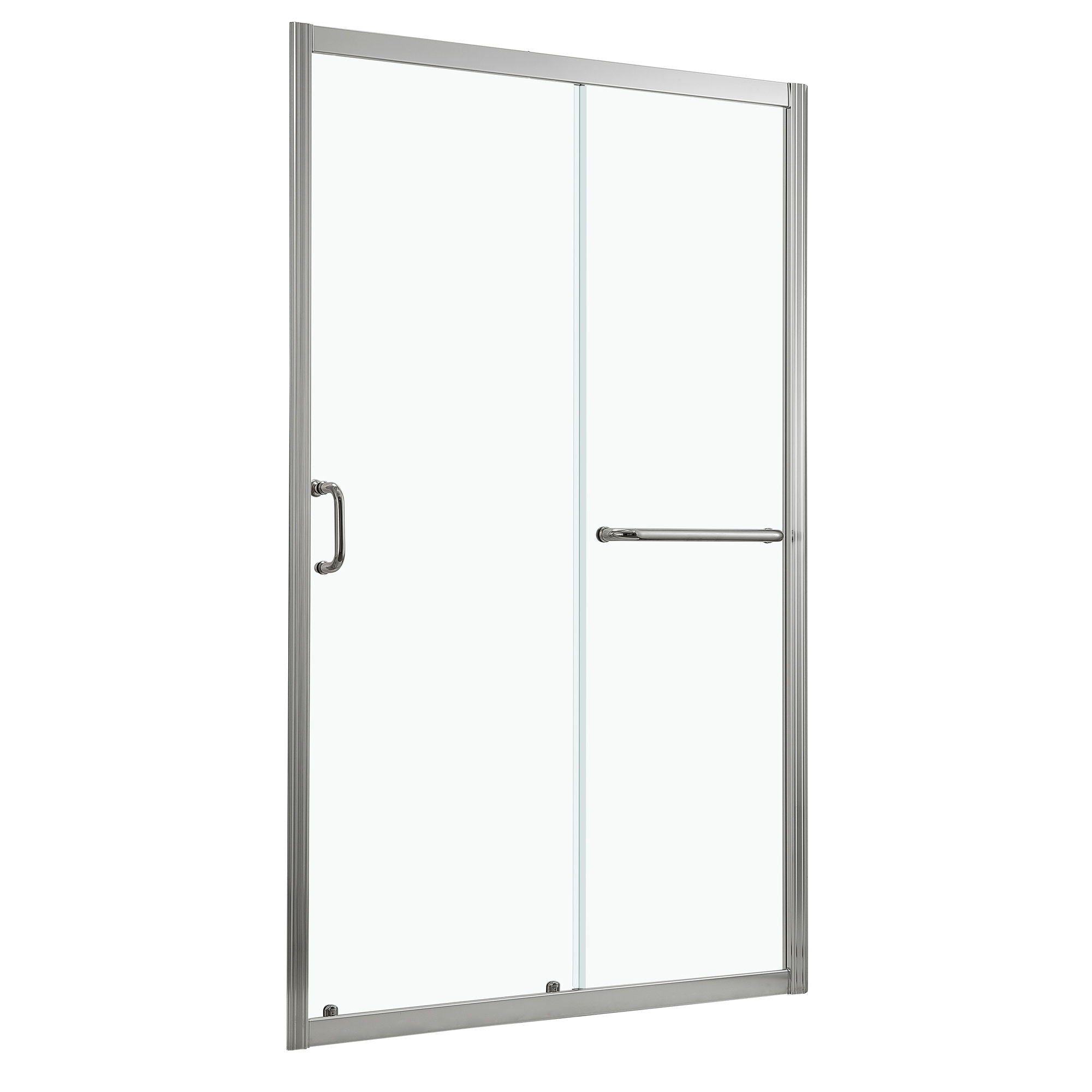 Single Sliding Bypass Shower Door, Tempered Glass Enclosure