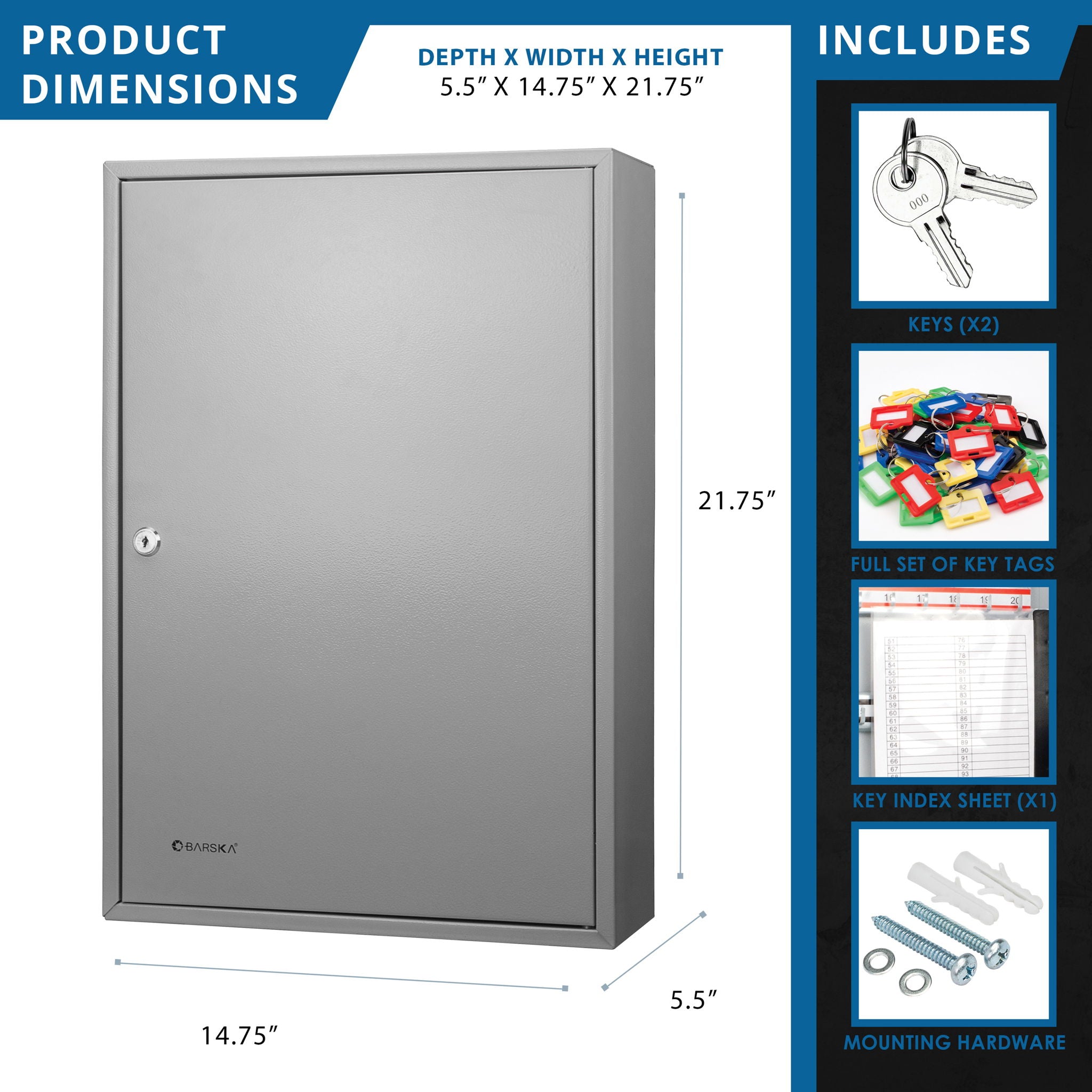Adjustable Key Cabinet With Lock