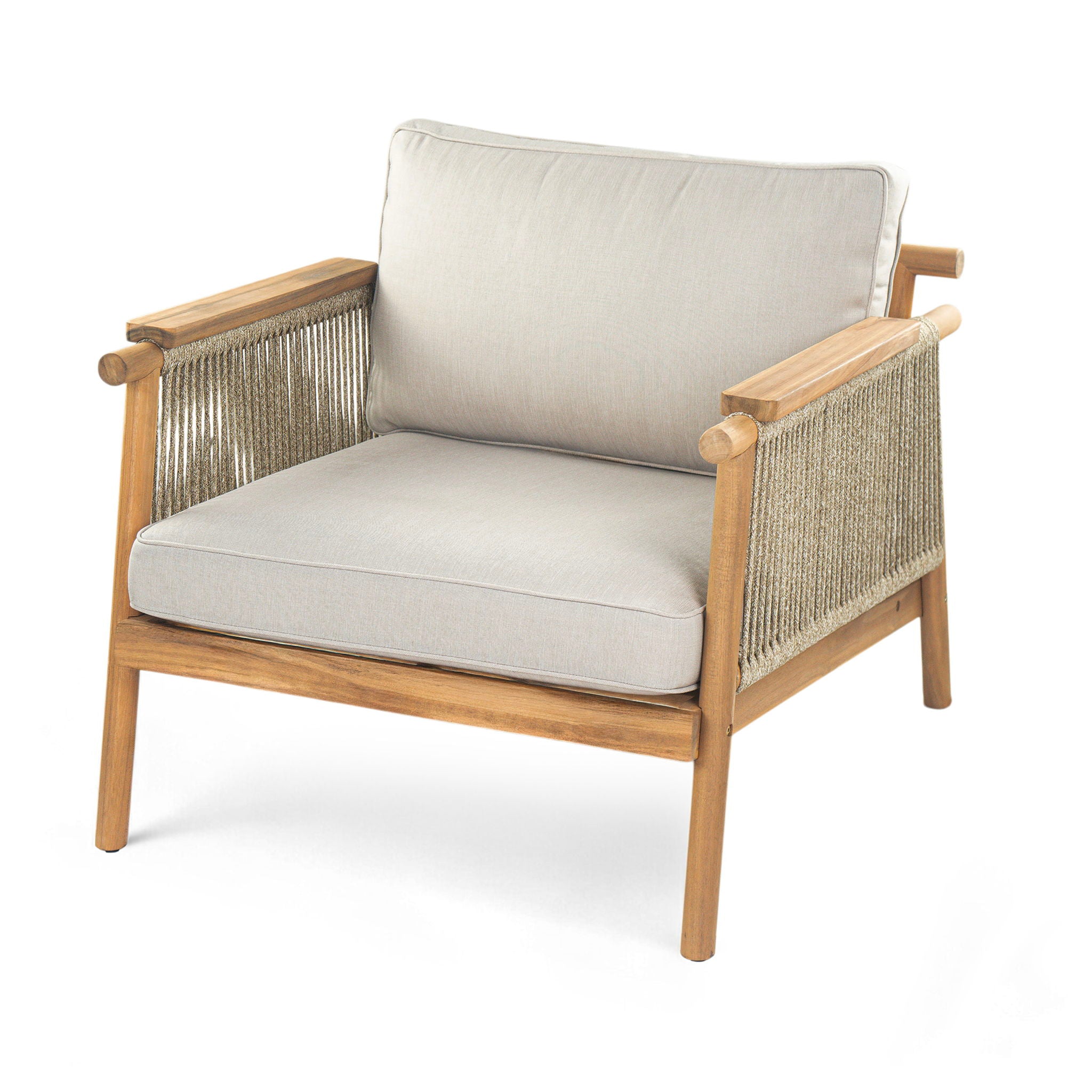 Sumbawa - Outdoor Club Chair - Teak / Beige