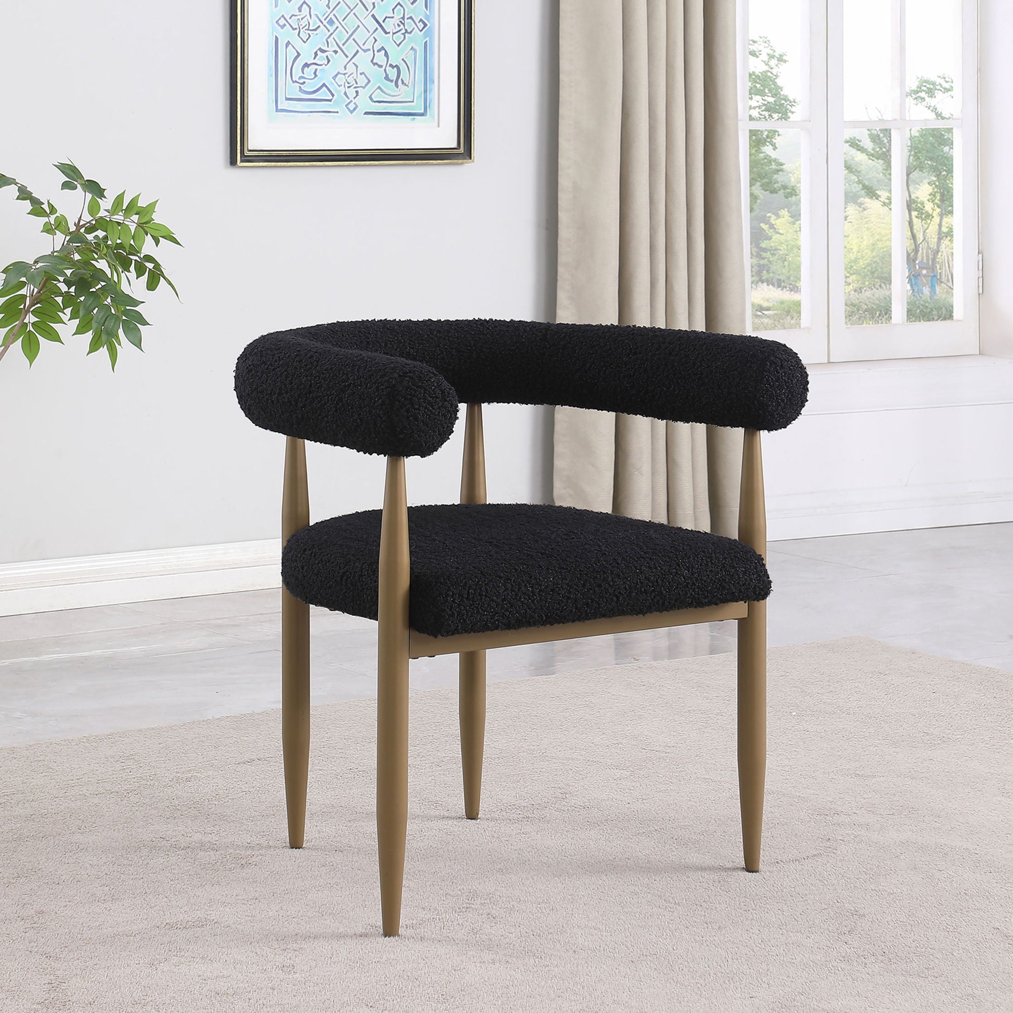 Crofton - Upholstered Dining Arm Chair (Set of 2) - Black