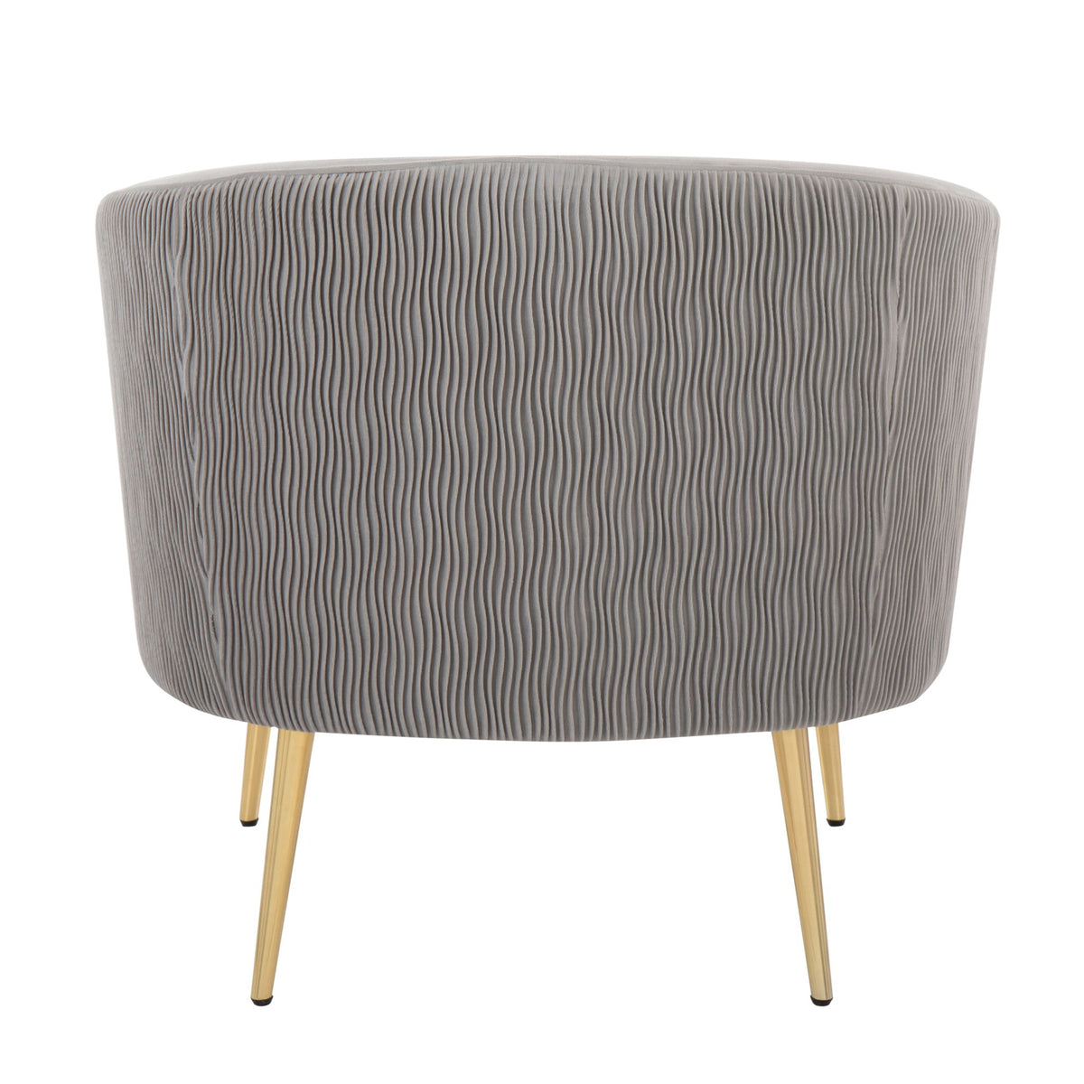 Tania - Pleated Waves Contemporary / Glam Chair - Silver