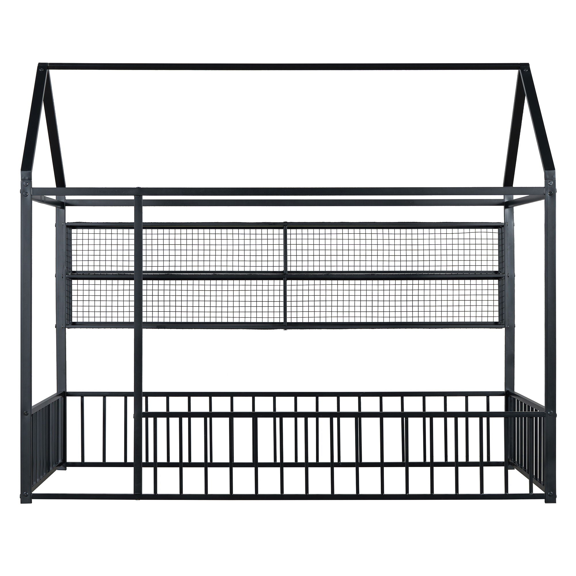 House Frame With Fence And Shelves