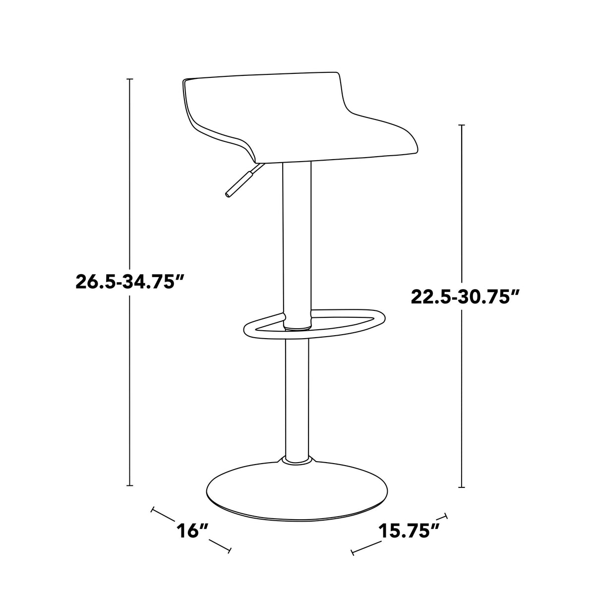 Ale - Contemporary Adjustable Barstool (Set of 2)