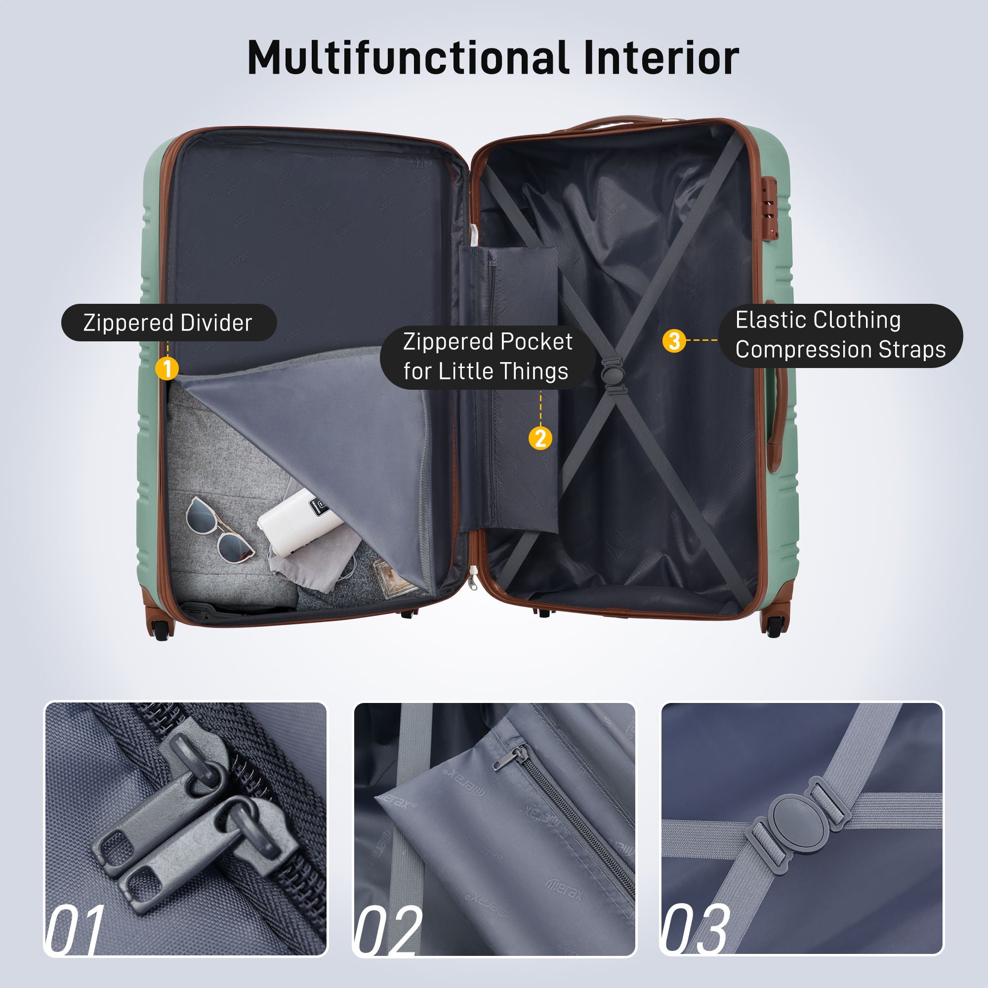 Hardshell Luggage Sets 20&quot; / Bag Spinner Suitcase With Tsa Lock Lightweight