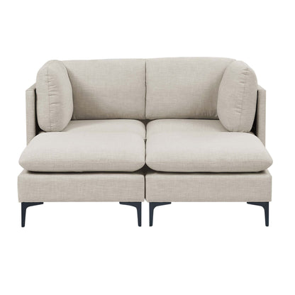 Upholstered Modular Sectional &amp; Tall Legs