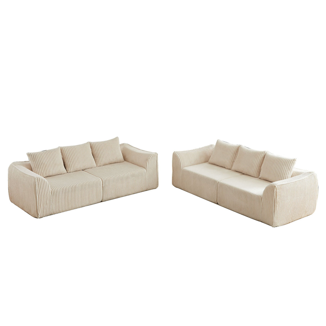 Minimalist Set With Curved Lines &amp; Gently Sloped Backrest