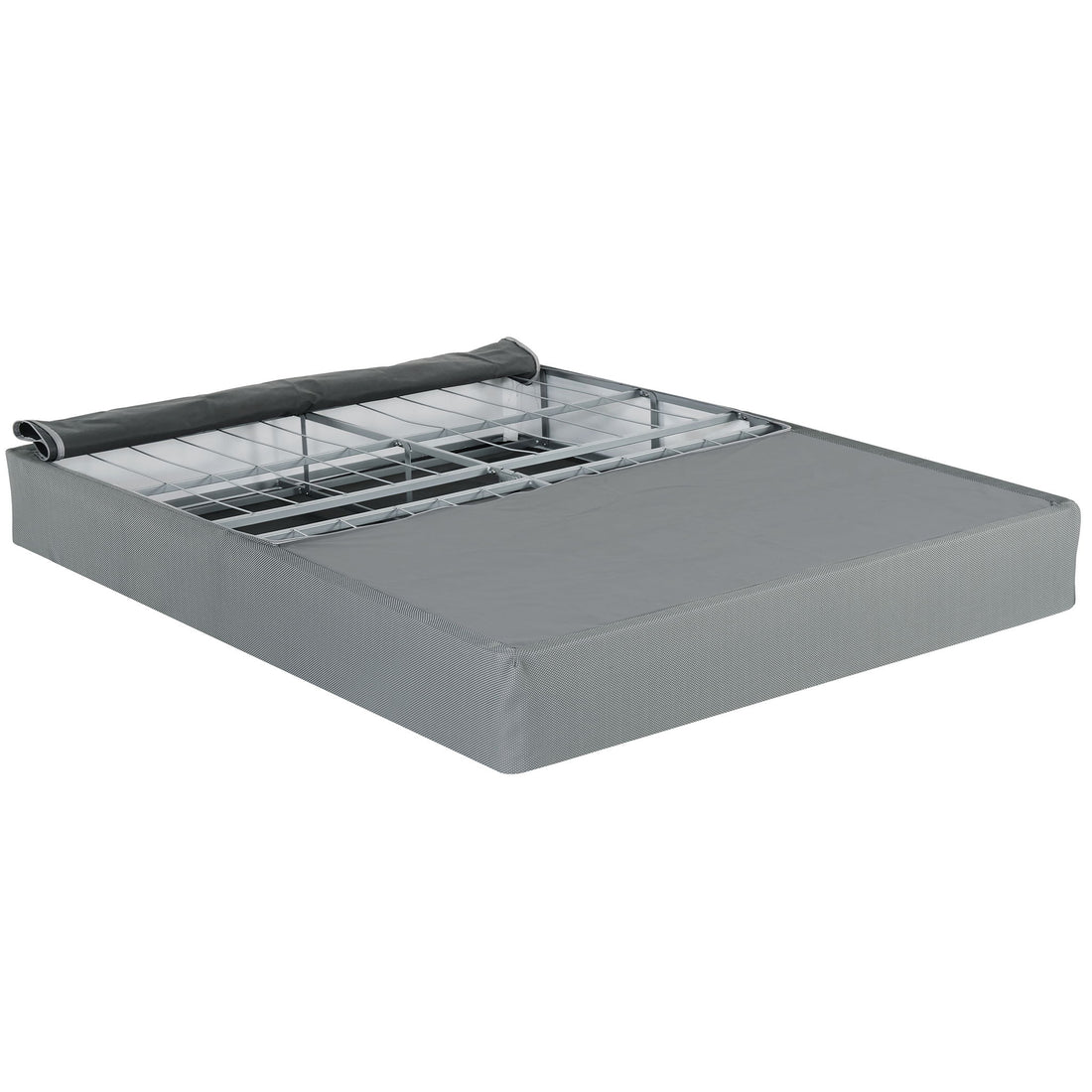 Foldable 9&quot; Twin Size Metal Mattress Box Spring Foundation Bedroom Furniture Bed Base - Gray