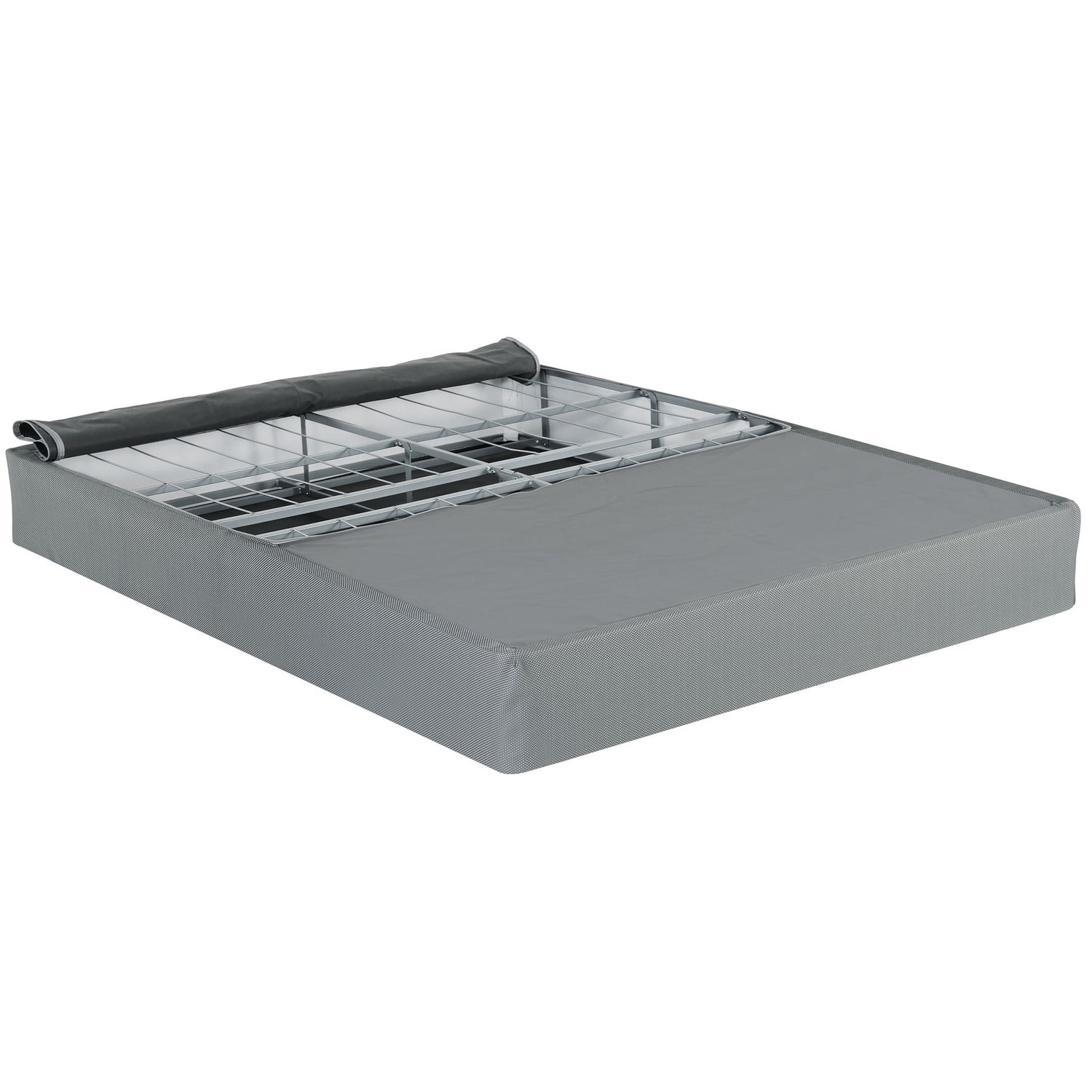 Foldable 9&quot; Twin Size Metal Mattress Box Spring Foundation Bedroom Furniture Bed Base - Gray