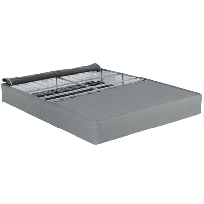 Foldable 9&quot; Twin Size Metal Mattress Box Spring Foundation Bedroom Furniture Bed Base - Gray