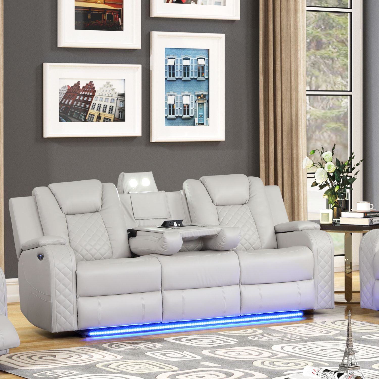 Benz - LED &amp; Power Reclining Sofa