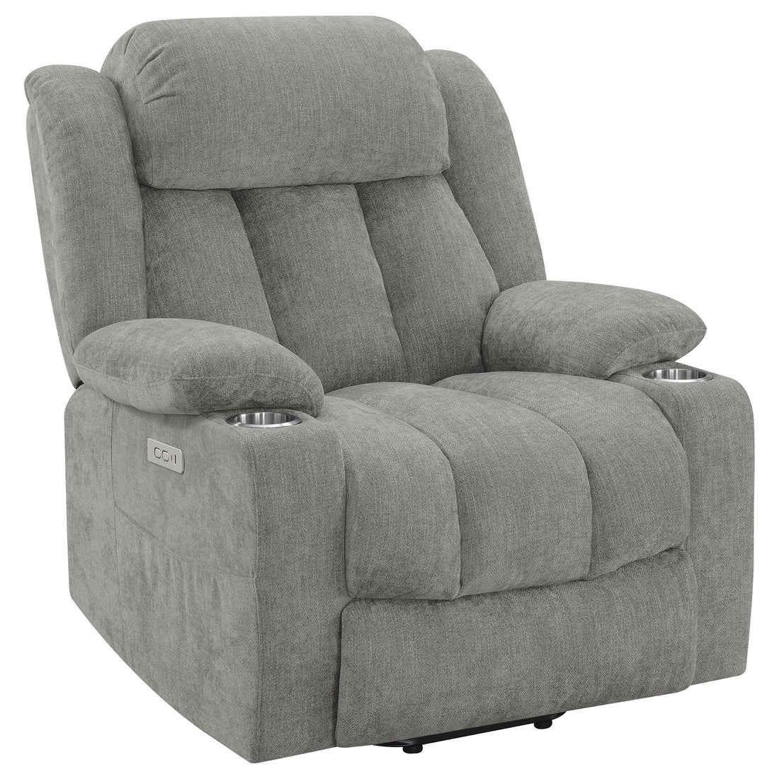 Beca - Upholstered Power Lift Recliner With Cupholders And USB Charging