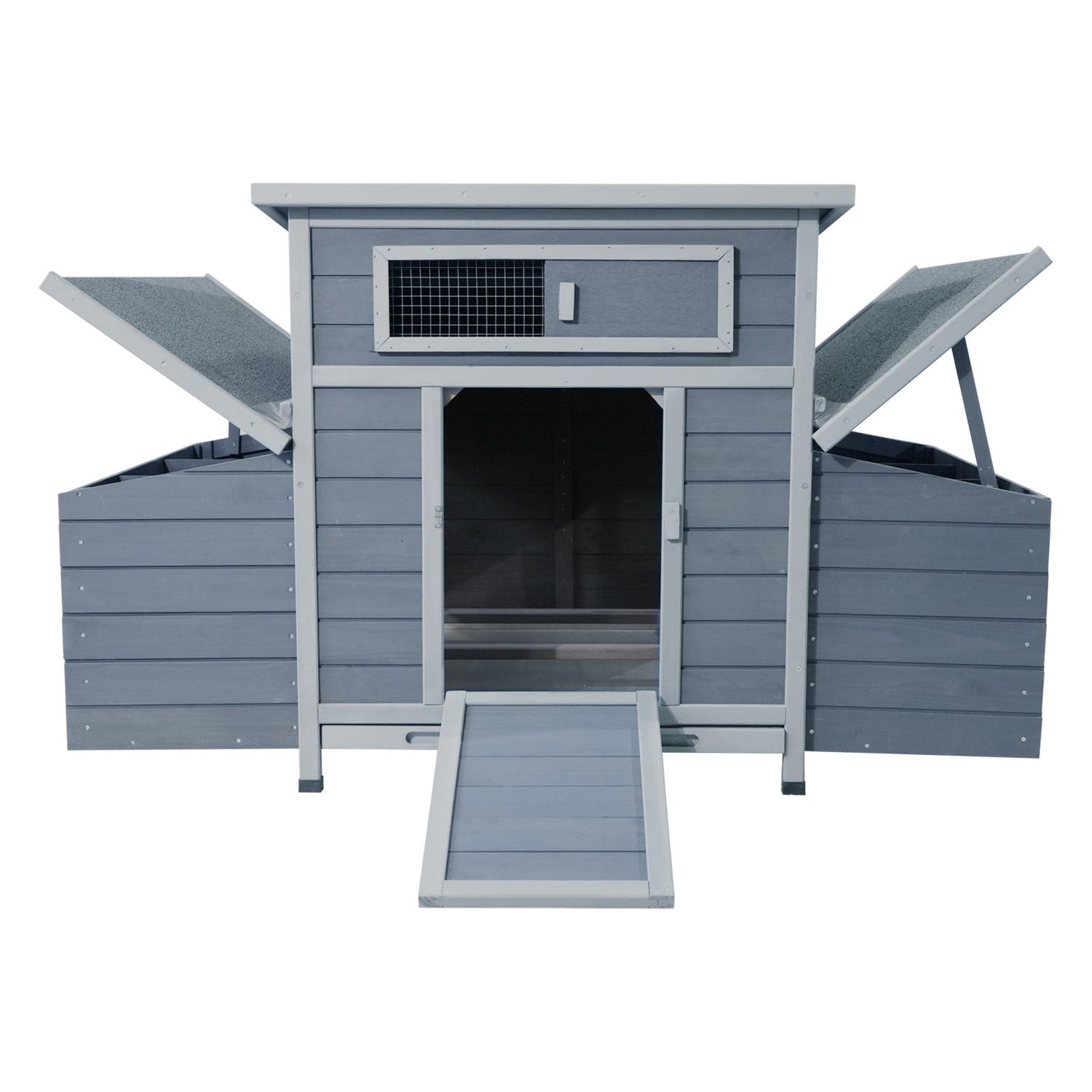 Large Chicken Coop Outdoor Hen House &amp; Dual Nesting Boxes