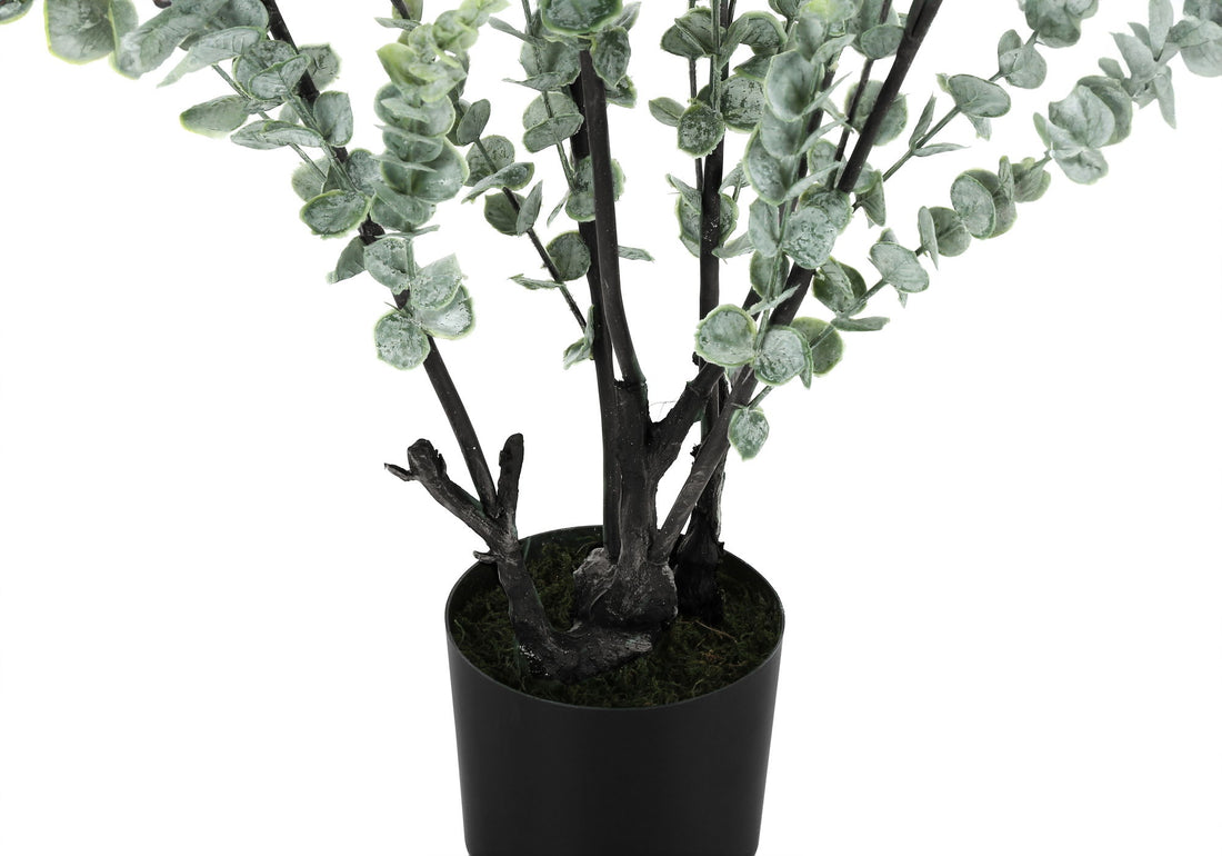 44&quot; Tall, Artificial Plant, Eucalyptus Tree, Indoor, Faux, Fake, Floor, Greenery, Potted, Real Touch, Decorative - Green / Black