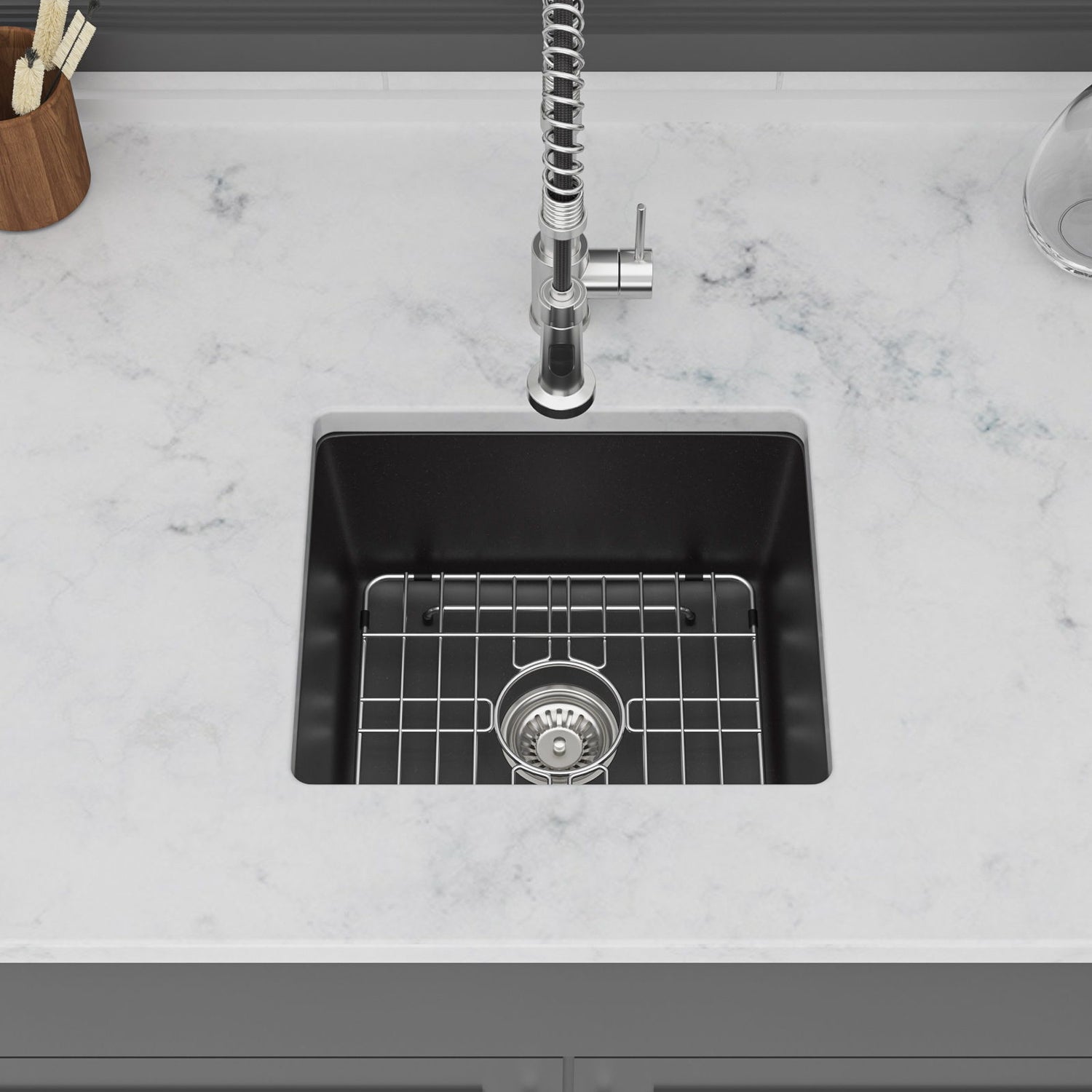 Modern Quartz Kitchen Sink Undermount Granite Composite