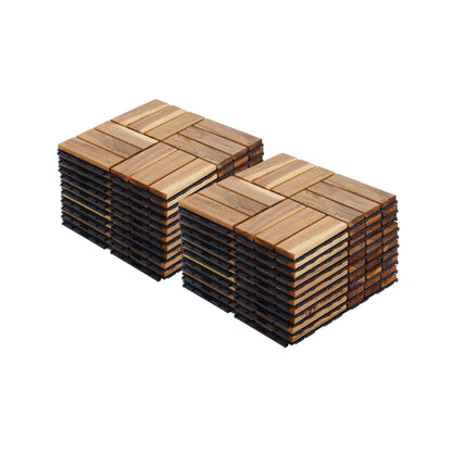 12&quot; X 12&quot; Interlocking Deck Tiles Checker Pattern
