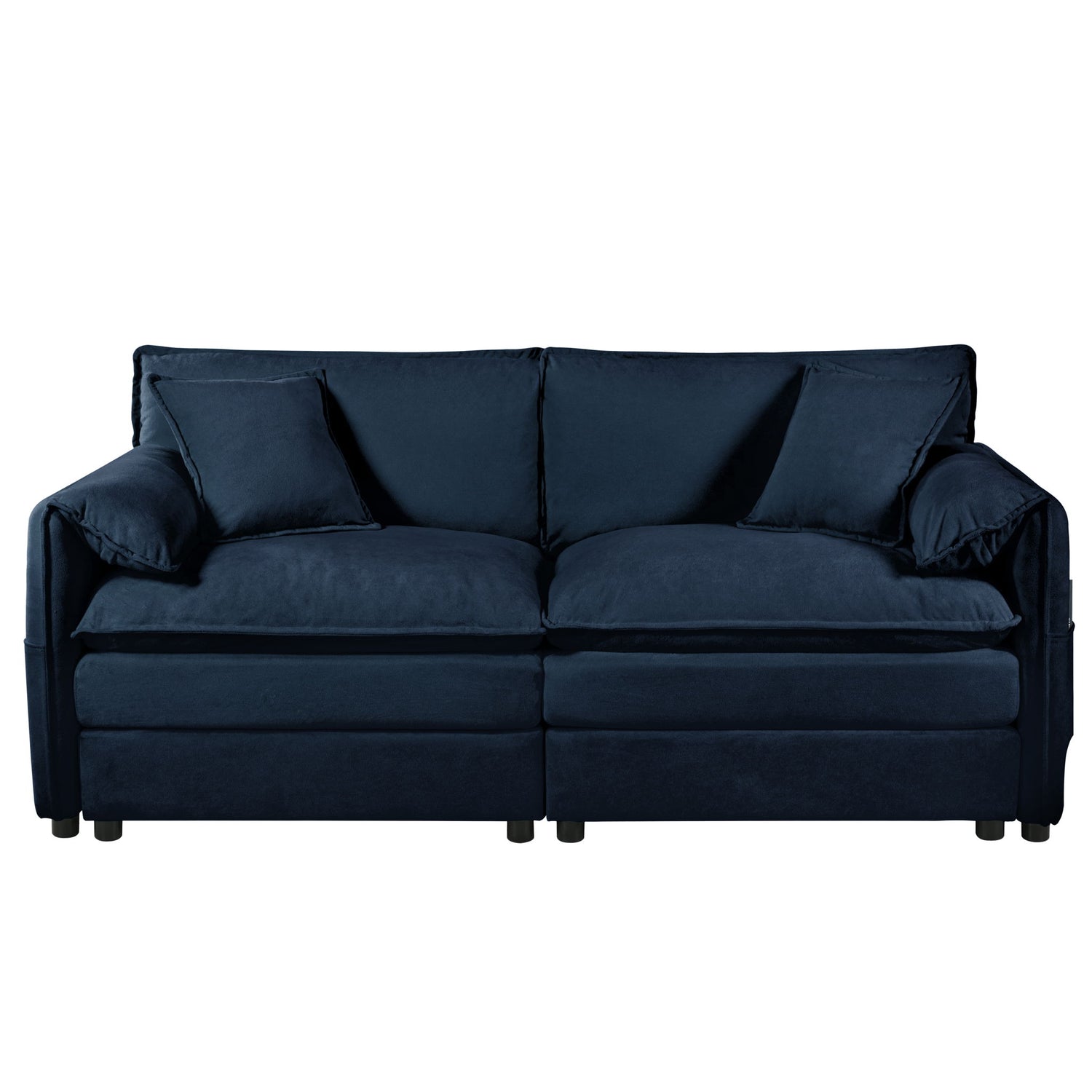Modern Oversized Chenille Loveseat Sofa With Deep Seat And Diy Combination