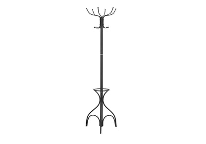 Coat Rack, Hall Tree, Free Standing, 12 Hooks, Entryway, 70&quot;H, Umbrella Holder, Contemporary &amp; Modern
