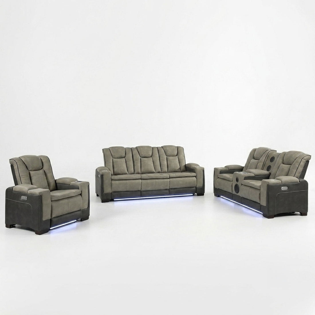 Bruno - Power Reclining Living Room Set With LED Lighting