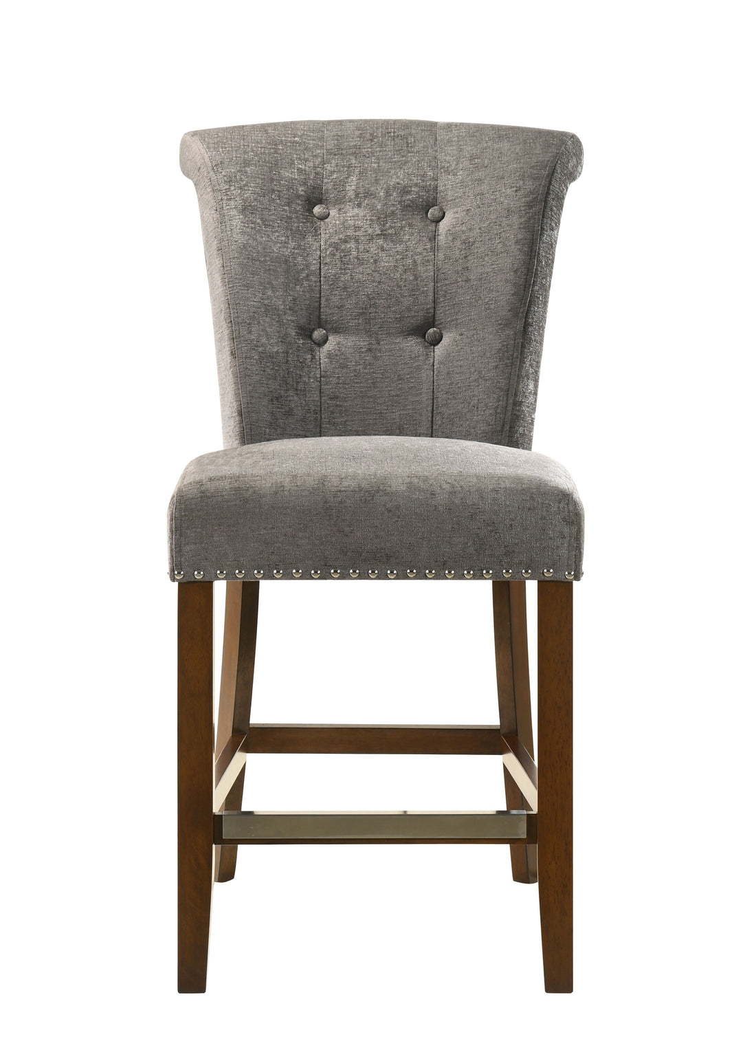 Auggie - 20.5&quot; Fabric Counter Height Chair With Nailhead Trim