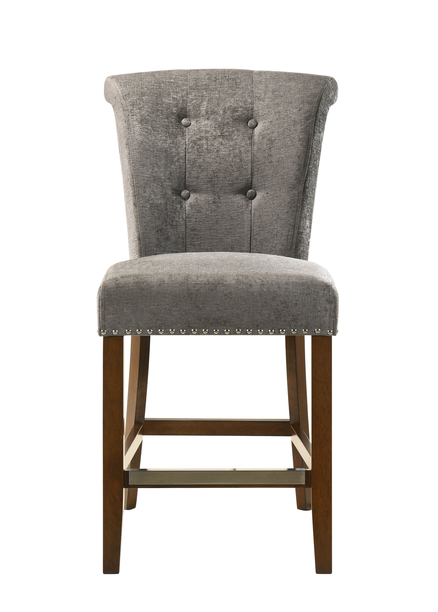 Auggie - 20.5&quot; Fabric Counter Height Chair With Nailhead Trim