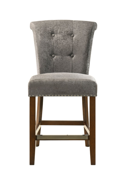 Auggie - 20.5&quot; Fabric Counter Height Chair With Nailhead Trim