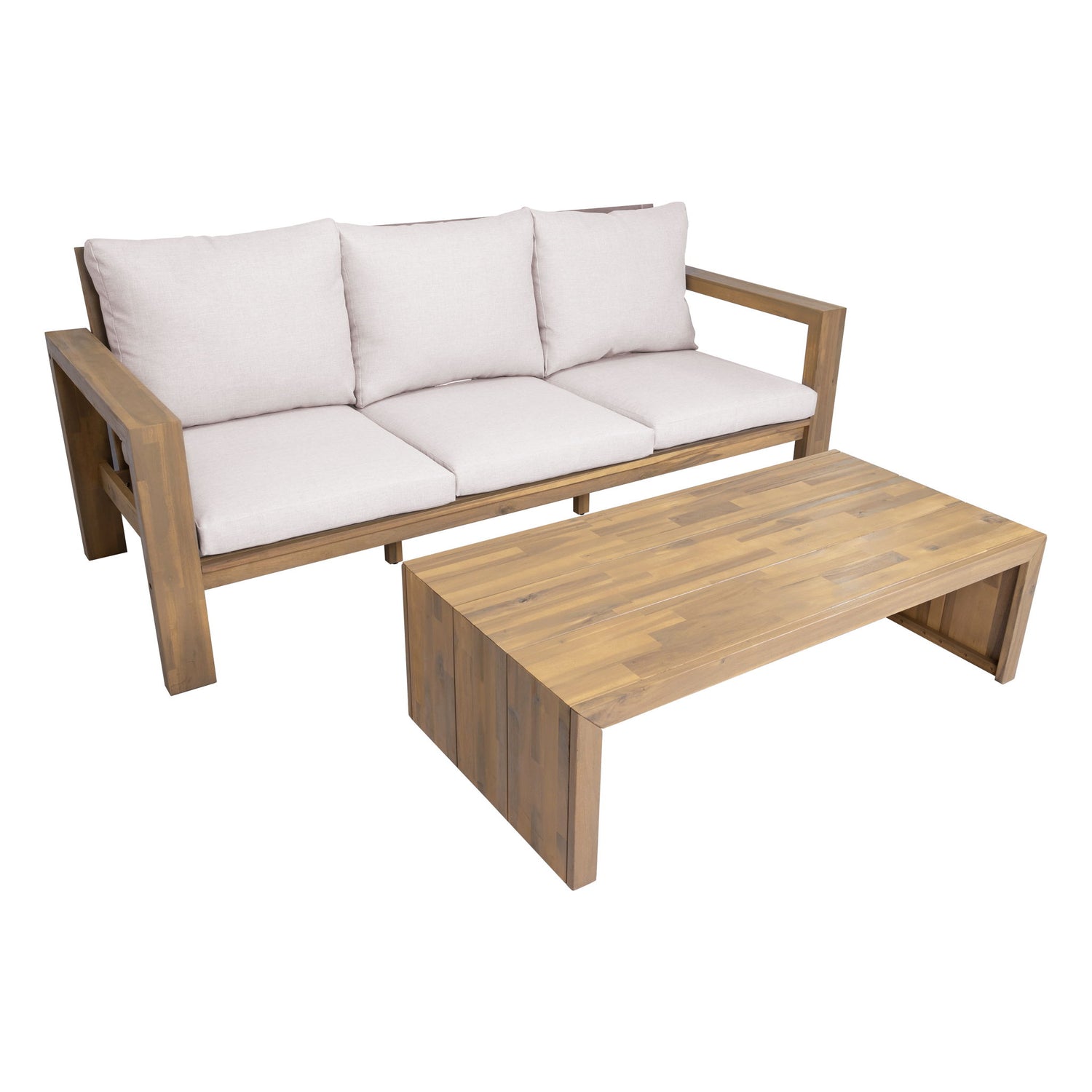 3 Seater Patio Set, Outdoor Sofa &amp; Coffee Table Set